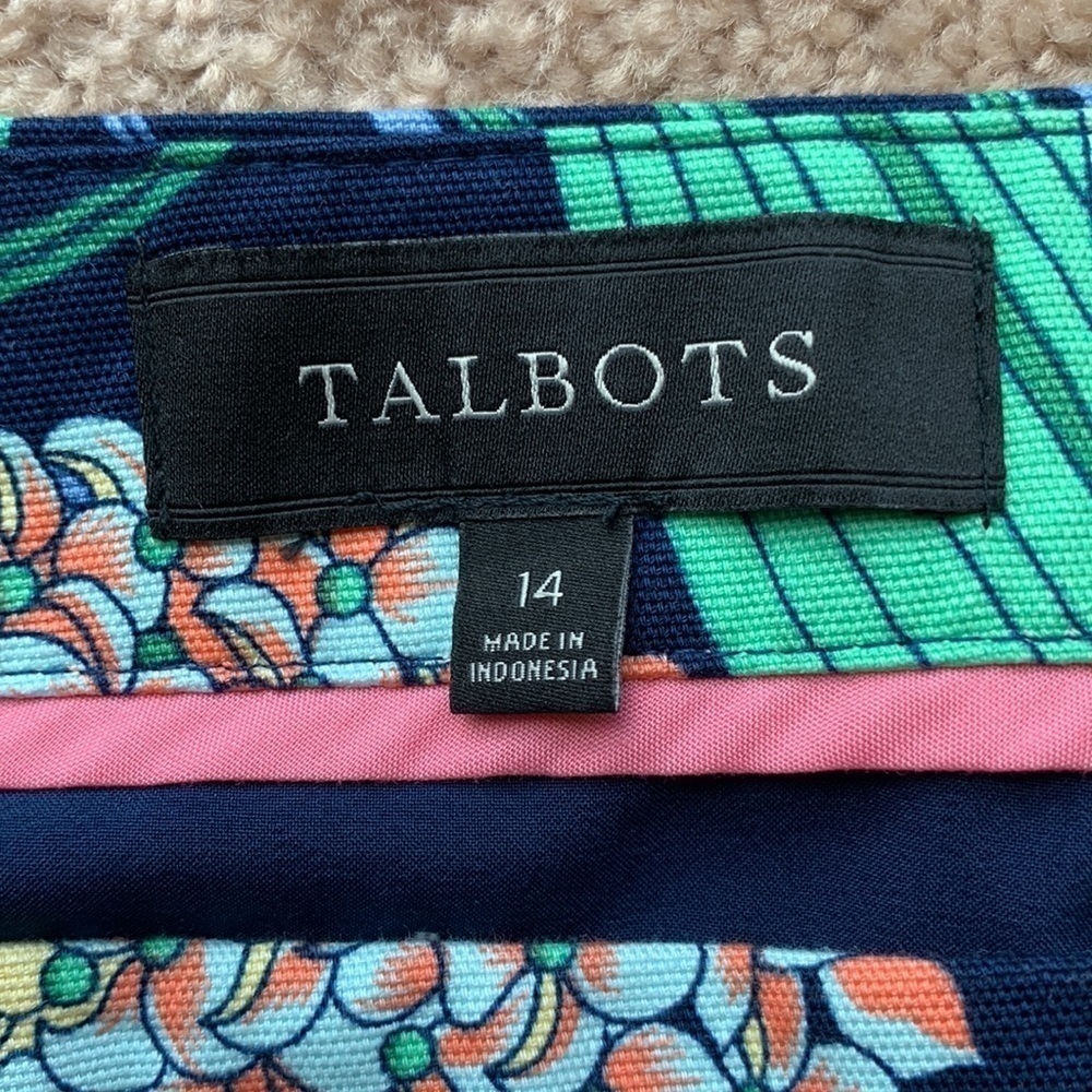 Talbots | Talbots Cotton Canvas A Line Skirt Hibi… - image 5